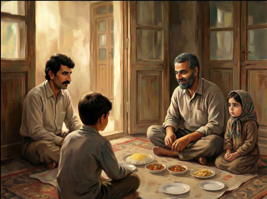 سر سفره — صحنه ۱ از قصه ۳۲ «تا سه ماه دیگر»